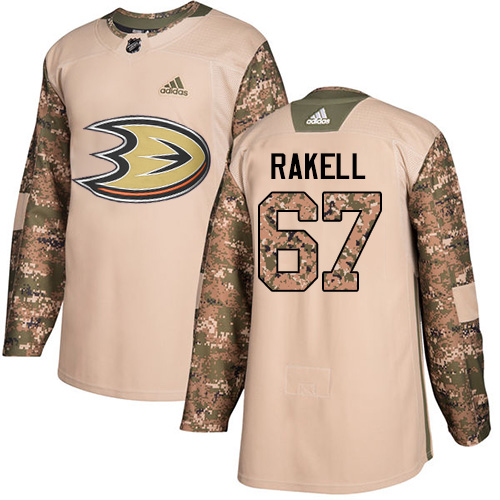 Adidas Anaheim Ducks #67 Rickard Rakell Camo Authentic 2017 Veterans Day Youth Stitched Jersey Youth