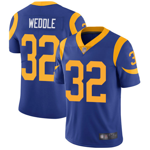 Los Angeles Rams #32 Eric Weddle Royal Blue Alternate Men's Stitched Vapor Untouchable Limited Jersey Men's