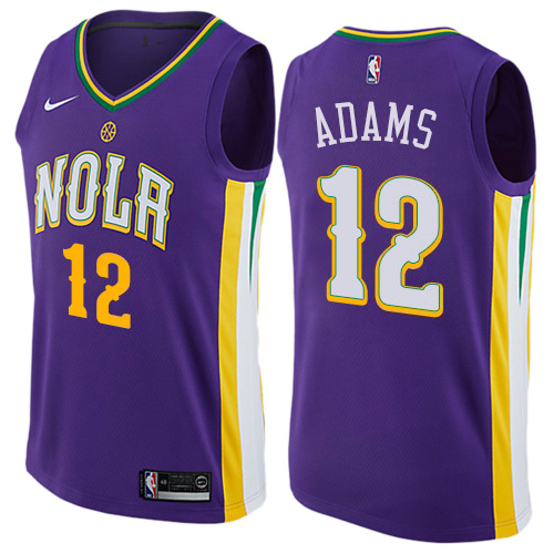 New Orleans Pelicans #12 Steven Adams Purple Youth Swingman City Edition Jersey Youth