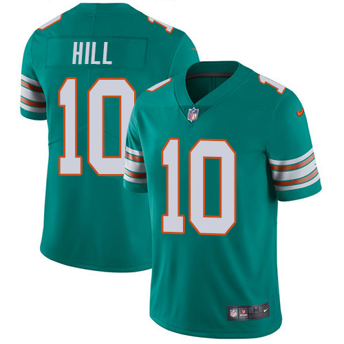 Dolphins #10 Tyreek Hill Aqua Green Alternate Men's Stitched Vapor Untouchable Limited Jersey