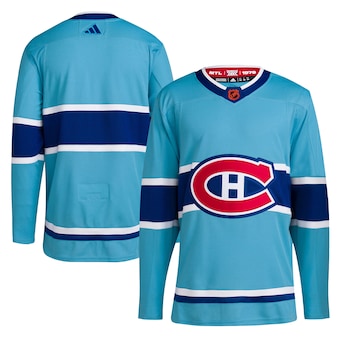 Montreal Canadiens Blank Men's Adidas Reverse Retro 2.0 Authentic Player Jersey - Blue