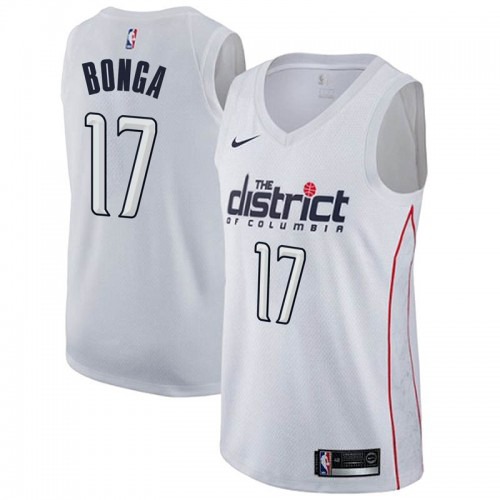 Washington Wizards #17 Isaac Bonga White Swingman City Edition Jersey Mens