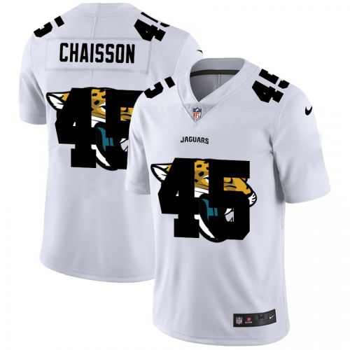 Jacksonville Jacksonville Jaguars #45 K'Lavon Chaisson White Men's Team Logo Dual Overlap Limited Jersey Men's