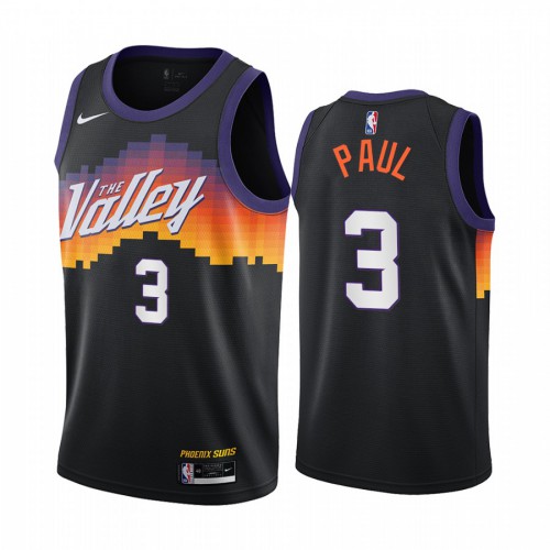 Phoenix Suns #3 Chris Paul Black Womens Swingman 2020-21 City Edition Jersey Womens