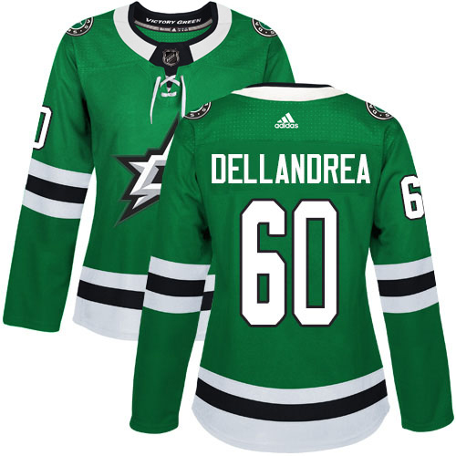 Adidas Dallas Stars #60 Ty Dellandrea Green Home Authentic Women's Stitched Jersey Womens