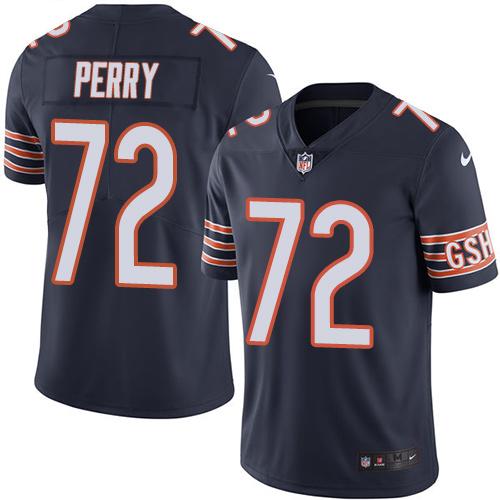 Chicago Bears #72 William Perry Navy Blue Team Color Men's Stitched Vapor Untouchable Limited Jersey Men's