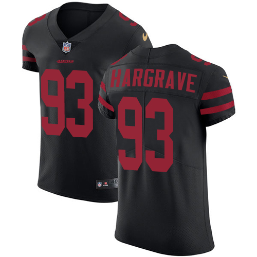 49ers #93 Javon Hargrave Black Alternate Men's Stitched Vapor Untouchable Elite Jersey