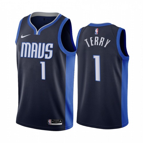 Dallas Dallas Mavericks #1 Tyrell Terry Navy Womens Swingman 2020-21 Earned Edition Jersey Womens