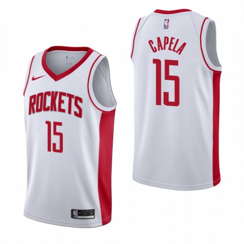 Houston Houston Rockets #15 Clint Capela Mens 2019-20 Association Edition White Stitched Jersey Mens