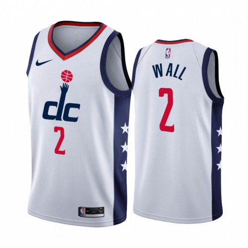 Washington Wizards #2 John Wall Mens Unveil 2019-20 City Edition Swingman Jersey White Mens