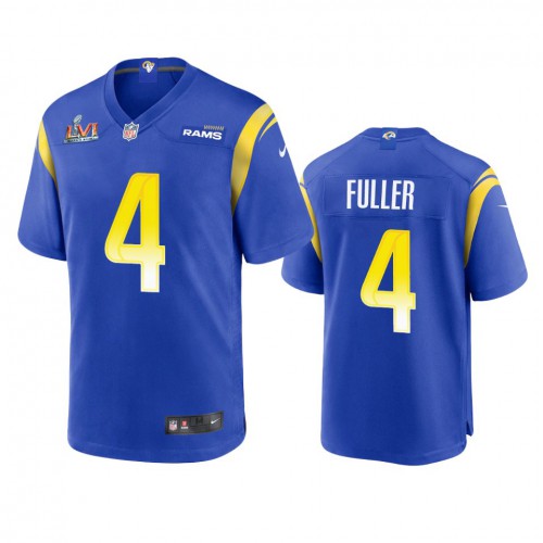 Los Angeles Los Angeles Rams #4 Jordan Fuller Men's Super Bowl LVI Patch Game Jersey - Royal Men's