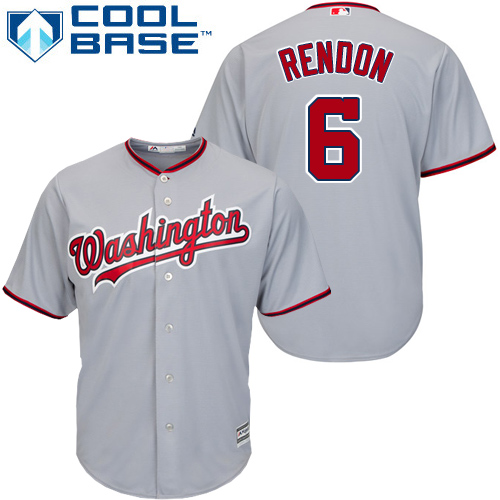 Washington Nationals #6 Anthony Rendon Grey Cool Base Stitched Youth Jersey Youth