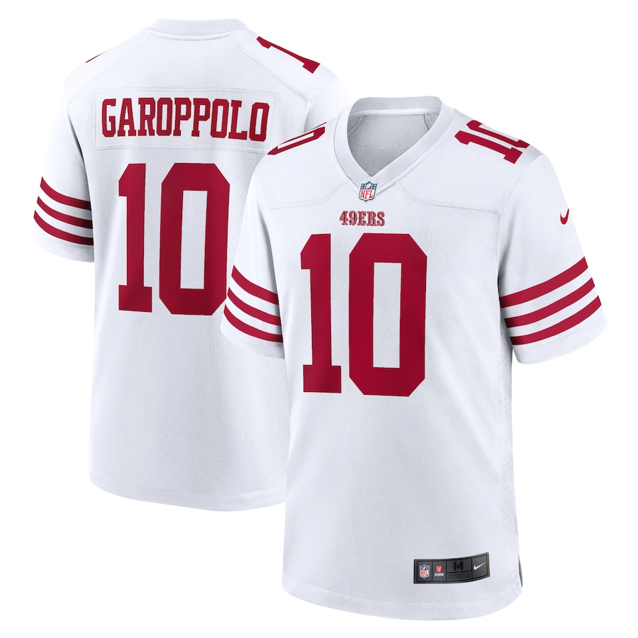 San Francisco 49ers #10 Jimmy Garoppolo Men's 2022 Player Game Jersey - White
