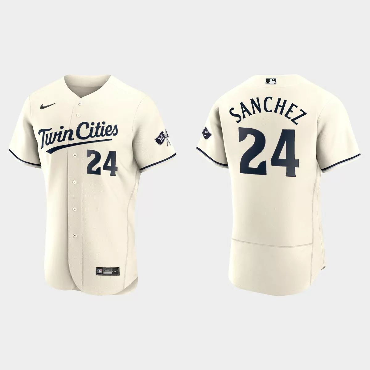Minnesota Twins #24 Gary Sanchez Men's 2023 Authentic Jersey - Cream