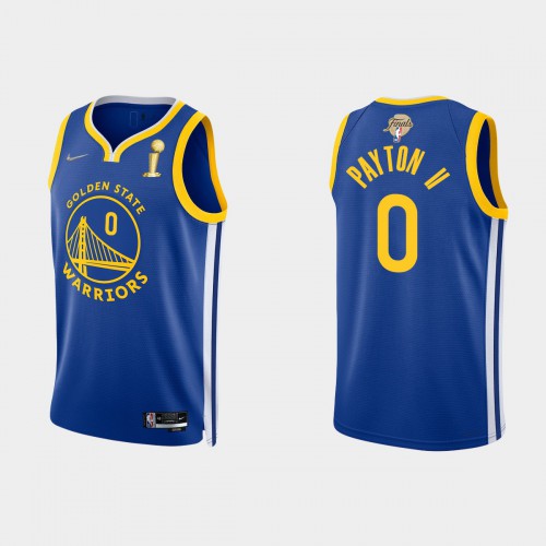 Golden State Golden State Warriors #0 Gary Payton II Mens Blue 2021-22 Finals Champions Swingman Jersey Mens