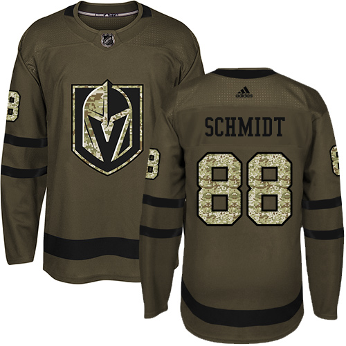 Adidas Golden Vegas Golden Knights #88 Nate Schmidt Green Salute to Service Stitched Jersey Men's