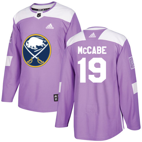 Adidas Buffalo Sabres #19 Jake McCabe Purple Authentic Fights Cancer Stitched Jersey Men's