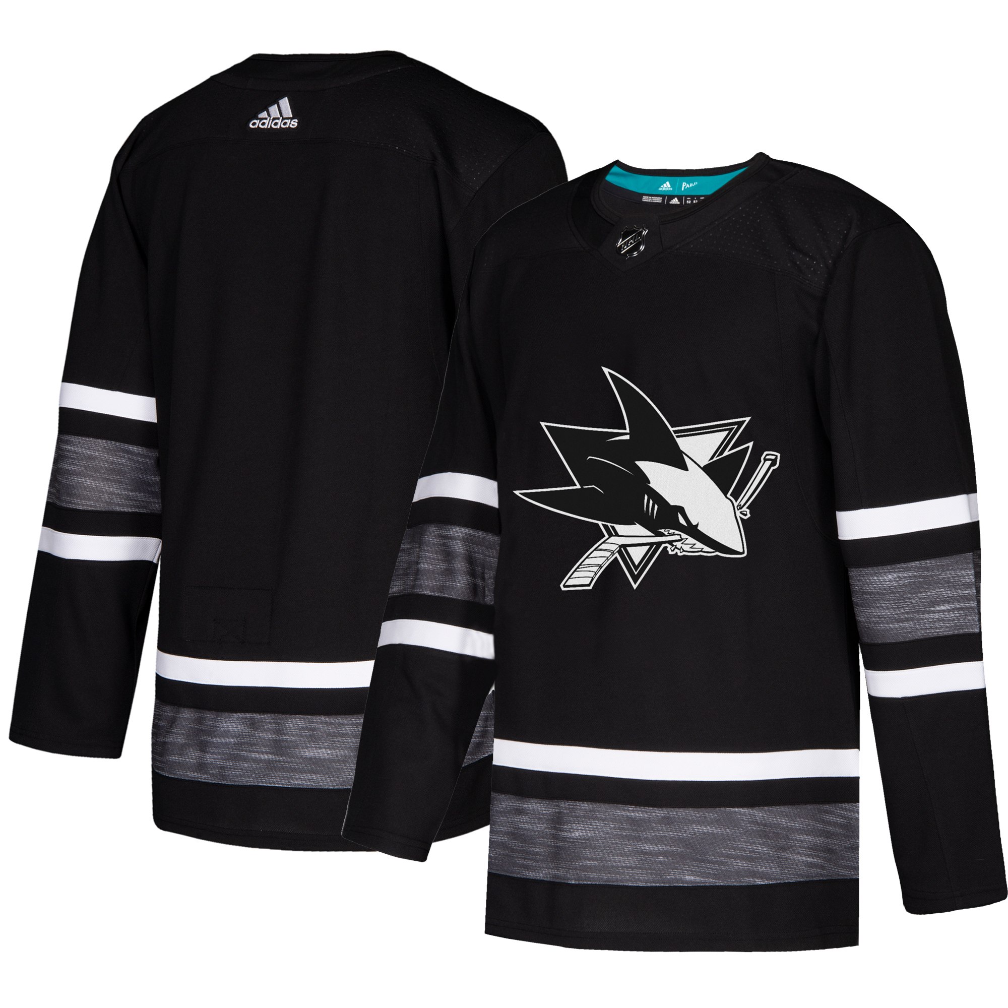 Adidas Sharks Blank Black 2019 All-Star Game Parley Authentic Stitched Jersey