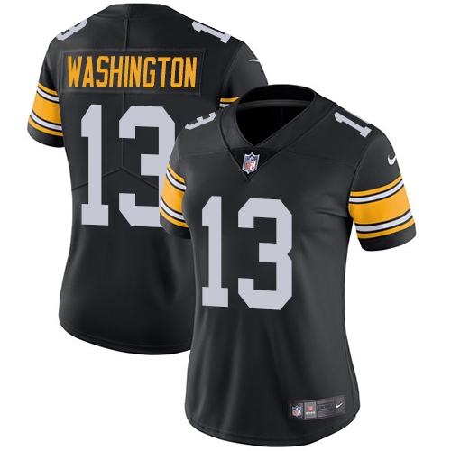 Pittsburgh Steelers #13 James Washington Black Team Color Women's Stitched Vapor Untouchable Limited Jersey Womens