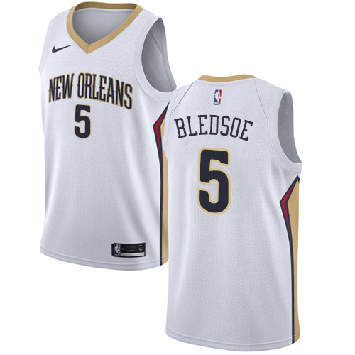 New Orleans Pelicans #5 Eric Bledsoe White Womens Swingman Association Edition Jersey Womens
