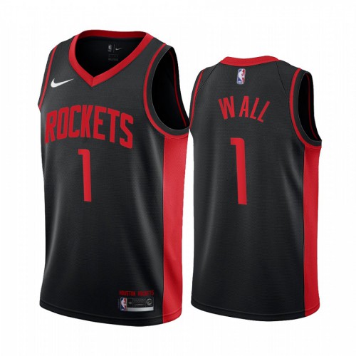 Houston Houston Rockets #1 John Wall Black Youth Swingman 2020-21 Earned Edition Jersey Youth