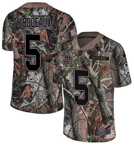 Giants #5 Kayvon Thibodeaux Camo Men's Stitched Limited Rush Realtree Jersey