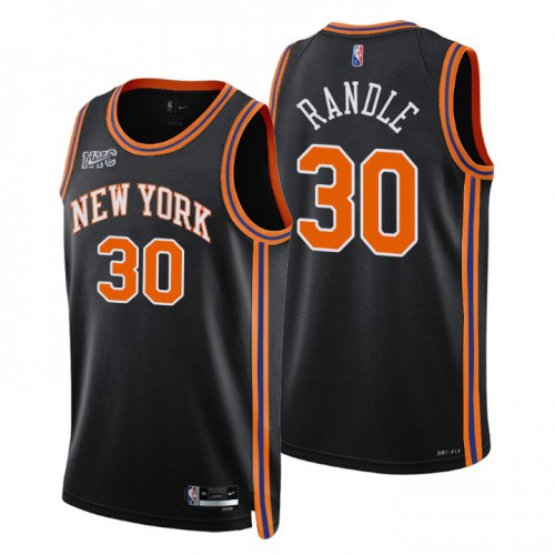 New York New York Knicks #30 Julius Randle Mens Black 2021/22 Swingman Jersey - City Edition Mens