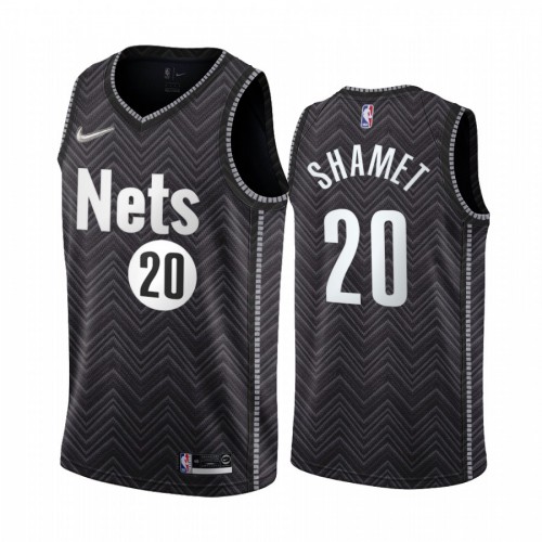 Brooklyn Brooklyn Nets #20 Landry Shamet Black Womens Swingman 2020-21 Earned Edition Jersey Womens