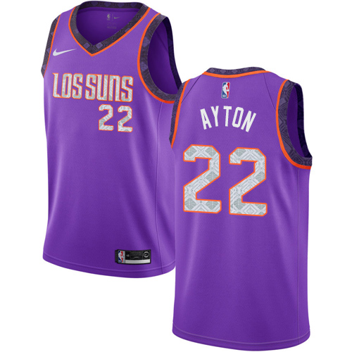 Phoenix Suns #22 Deandre Ayton Purple Swingman City Edition 2018/19 Jersey Mens