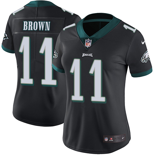 Eagles #11 A.J. Brown Black Alternate Women's Stitched Vapor Untouchable Limited Jersey