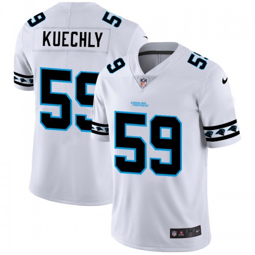 Carolina Carolina Panthers #59 Luke Kuechly White Team Logo Vapor Limited Jersey Men's