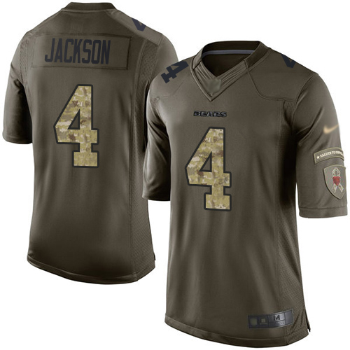 Bears #4 Eddie Jackson Green Men's Stitched Limited 2015 Salute To Service Jersey