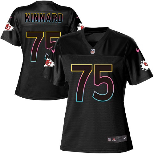 Chiefs #75 Darian Kinnard Black Women's Fashion Game Jersey