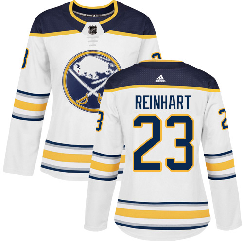 Adidas Buffalo Sabres #23 Sam Reinhart White Road Authentic Women's Stitched Jersey Womens