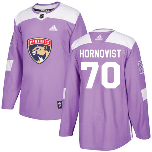 Adidas Panthers #70 Patric Hornqvist Purple Authentic Fights Cancer Stitched Youth Jersey