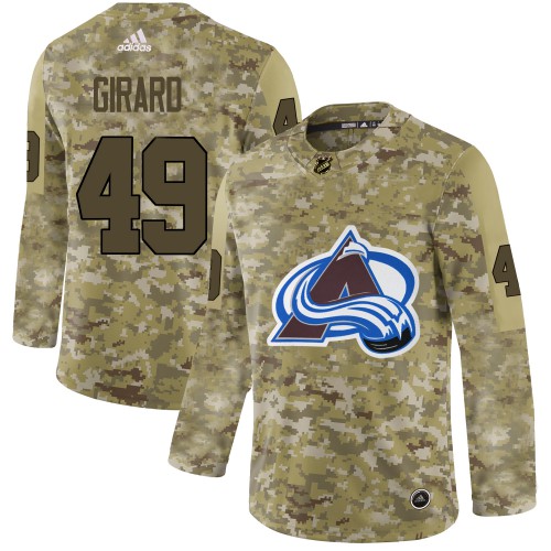 Adidas Colorado Avalanche #49 Samuel Girard Camo Authentic Stitched Jersey Men's