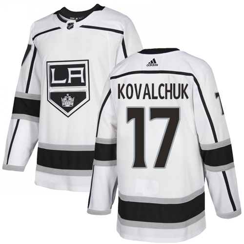 Adidas Los Angeles Kings #17 Ilya Kovalchuk White Road Authentic Stitched Jersey Men's