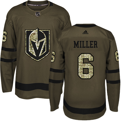 Adidas Golden Vegas Golden Knights #6 Colin Miller Green Salute to Service Stitched Jersey Men's