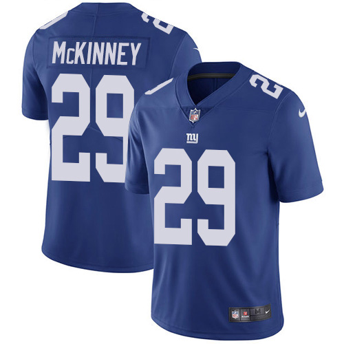 New York Giants #29 Xavier McKinney Royal Blue Team Color Men's Stitched Vapor Untouchable Limited Jersey Men's