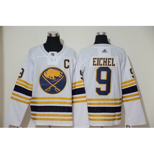 Adidas Buffalo Sabres #9 Jack Eichel White 50th Season Authentic Stitched Jersey Men's