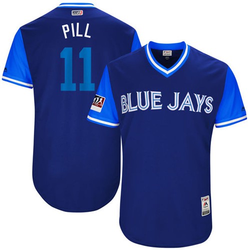 Toronto Blue Jays #11 Kevin Pillar Light Blue 