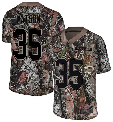 Chiefs #35 Jaylen Watson Camo Men's Stitched Limited Rush Realtree Jersey