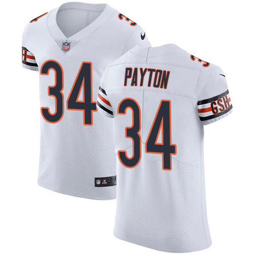 Bears #34 Walter Payton White Men's Stitched Vapor Untouchable Elite Jersey