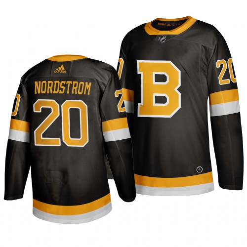 Adidas Boston Boston Bruins #20 Joakim Nordstrom Black 2019-20 Authentic Third Stitched Jersey Men's