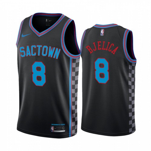 Sacramento Kings #8 Nemanja Bjelica Black Youth Swingman 2020-21 City Edition Jersey Youth