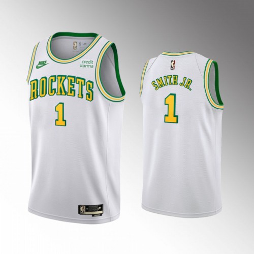 Houston Rockets #1 Jabari Smith Mens White 2022-23 Classic Edition Jersey Mens