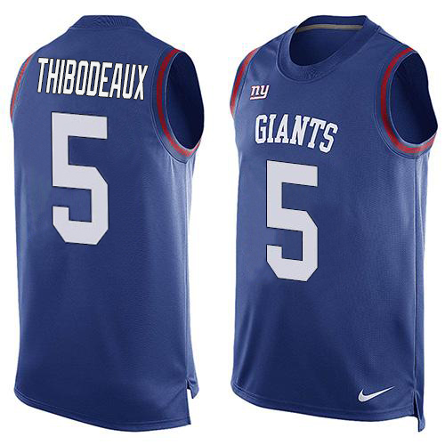Giants #5 Kayvon Thibodeaux Royal Blue Team Color Men's Stitched Limited Tank Top Jersey