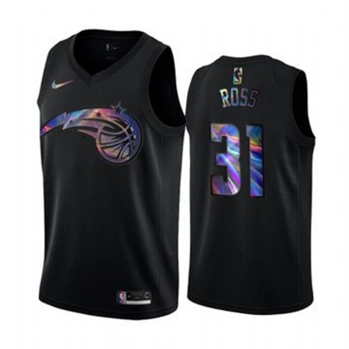 Orlando Magic #31 Terrence Ross Mens Iridescent Holographic Collection Jersey - Black Mens