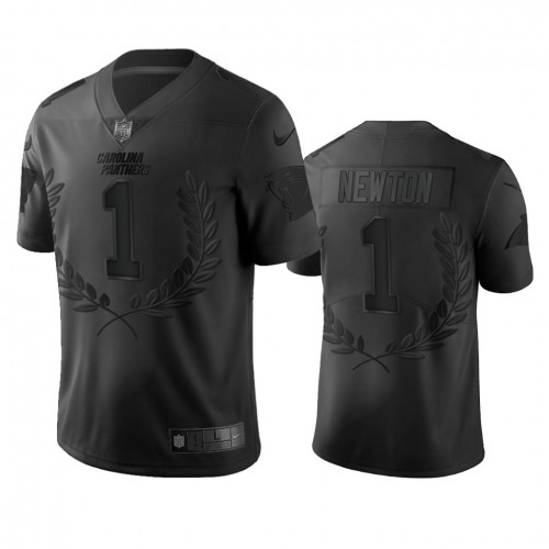 Carolina Carolina Panthers #1 Cam Newton Men's Black MVP Limited Edition Jersey Men's