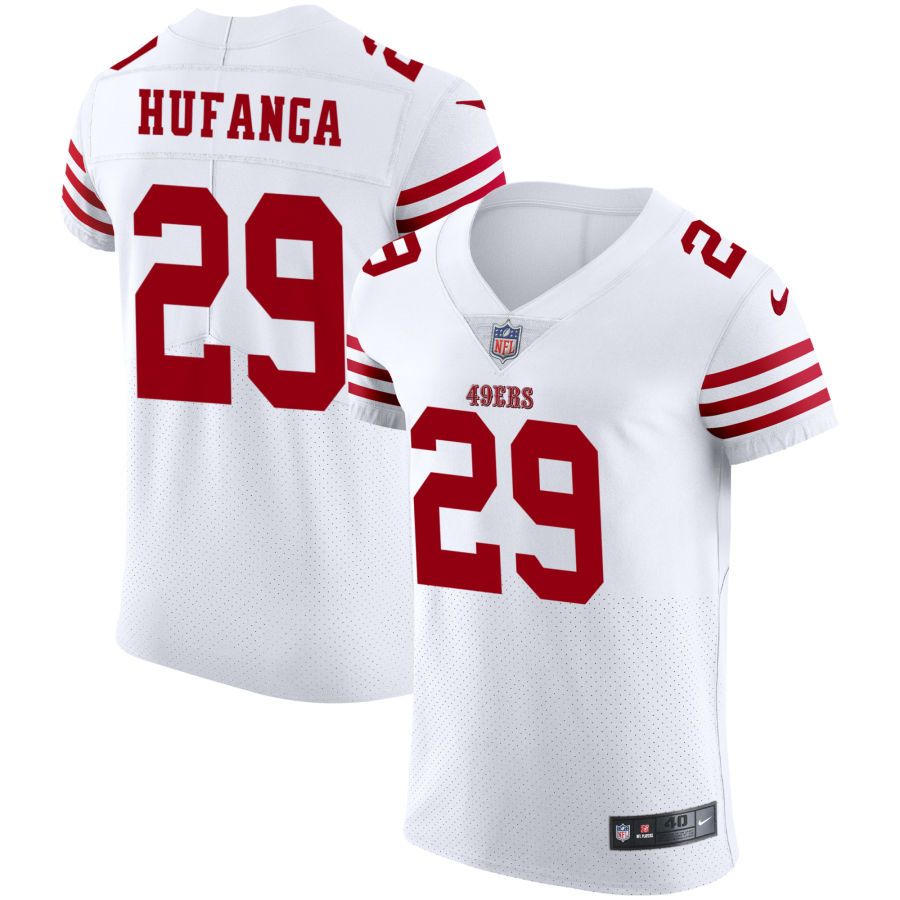 San Francisco 49ers #29 Talanoa Hufanga White Men's 2022-23 Authentic Stitched Vapor Untouchable Elite Jersey
